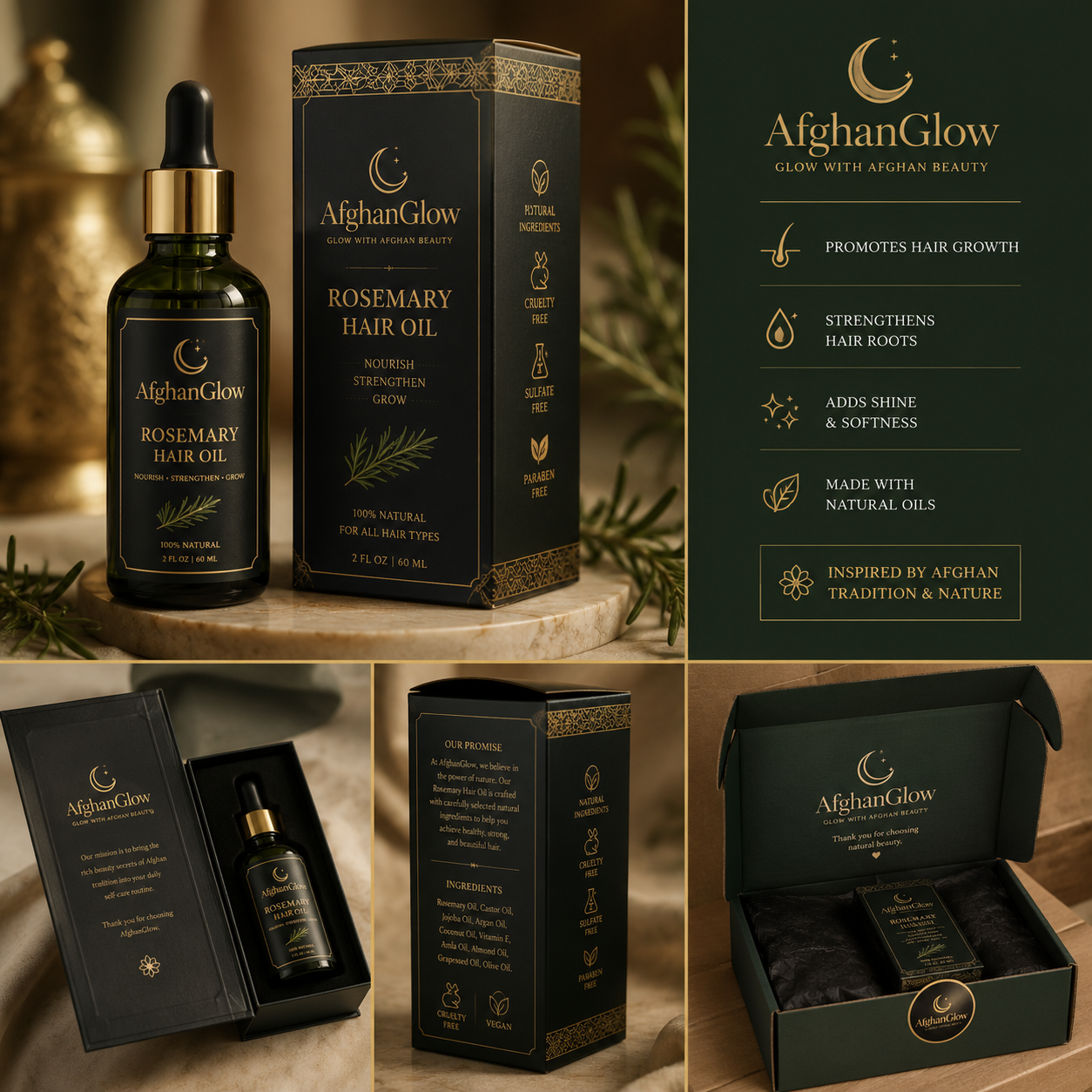 Natural Rosemary Hair Oil⁠