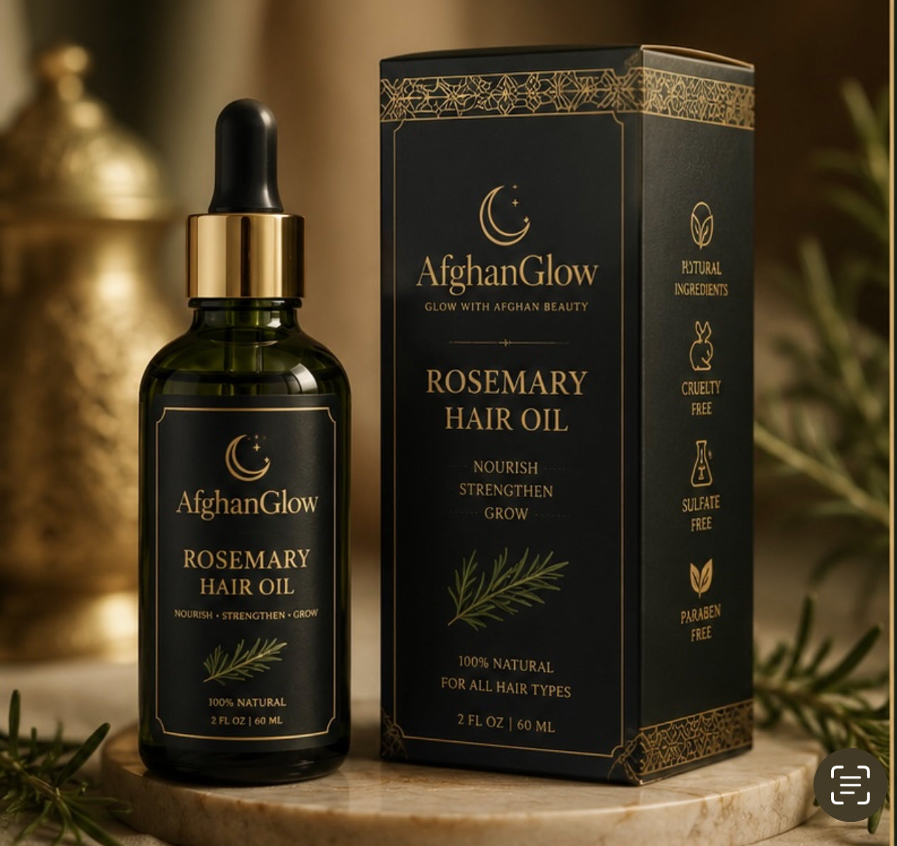 Natural Rosemary Hair Oil⁠